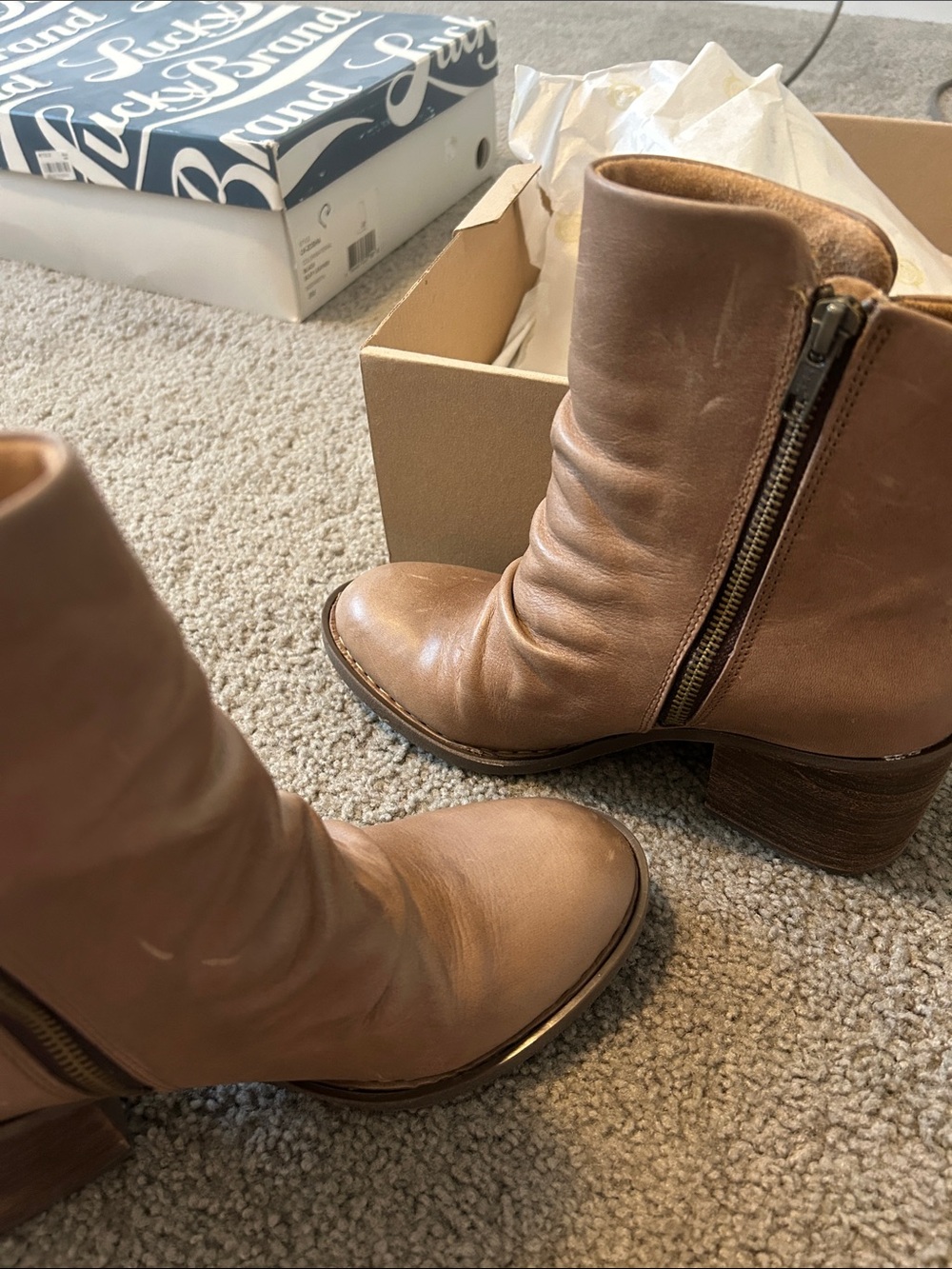 BORN Toni Leather Heeled Boots 8.5 - Picture 11 of 11